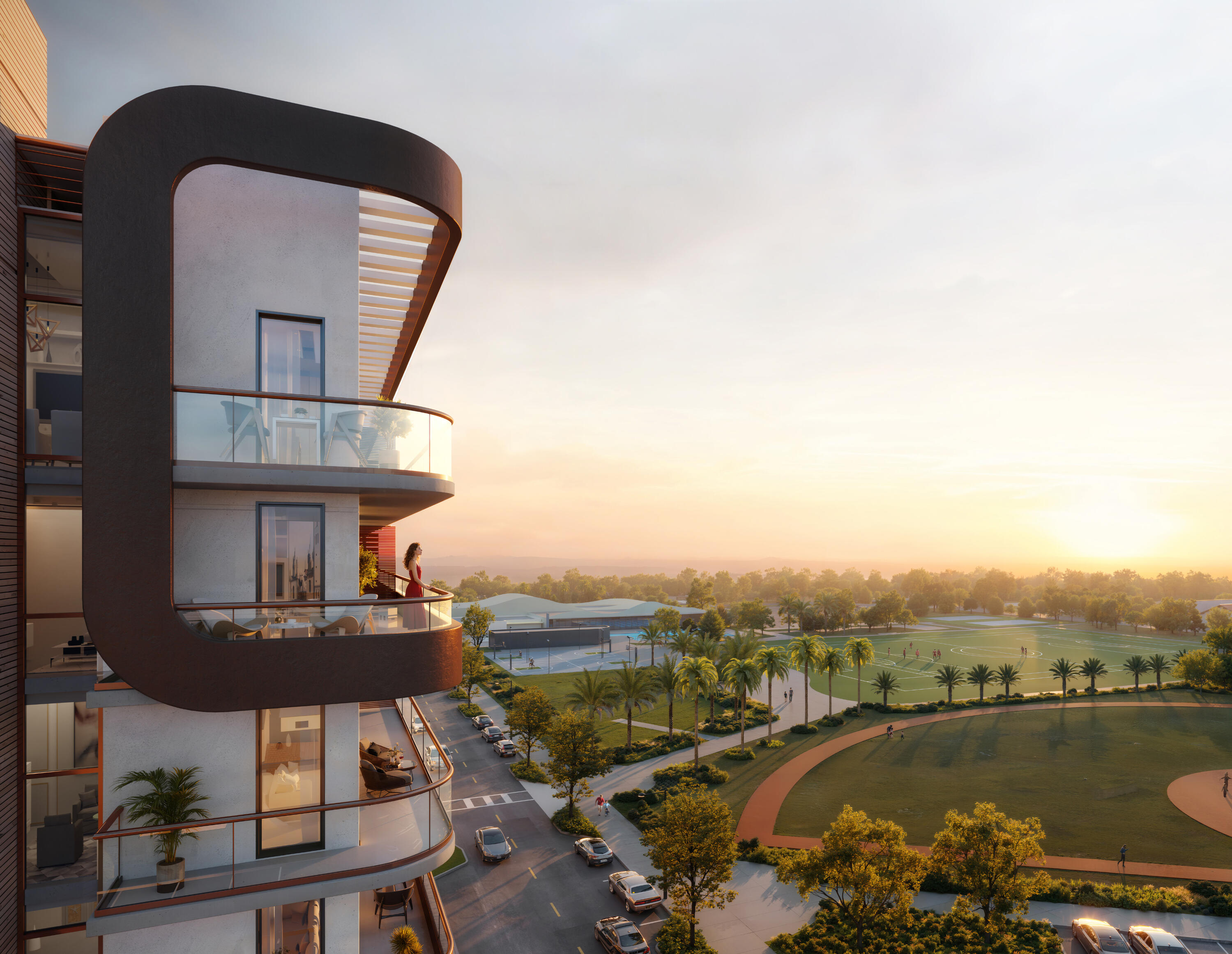 Seven Park Residences Hallandale – Luxury Residential Building Exterior view of Seven Park Residences in Hallandale-Hollywood, a modern luxury residential building with elegant architectural design.