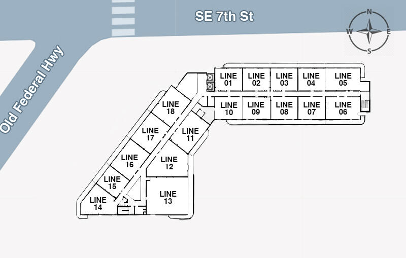 Floor plan layouts of Seven Park Residences in Hallandale-Hollywood, showcasing modern apartment designs and smart use of space.